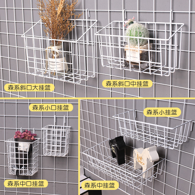 网片网格铁艺挂篮铁丝网置物架超市家用储物架货架网片置物收纳筐详情图2