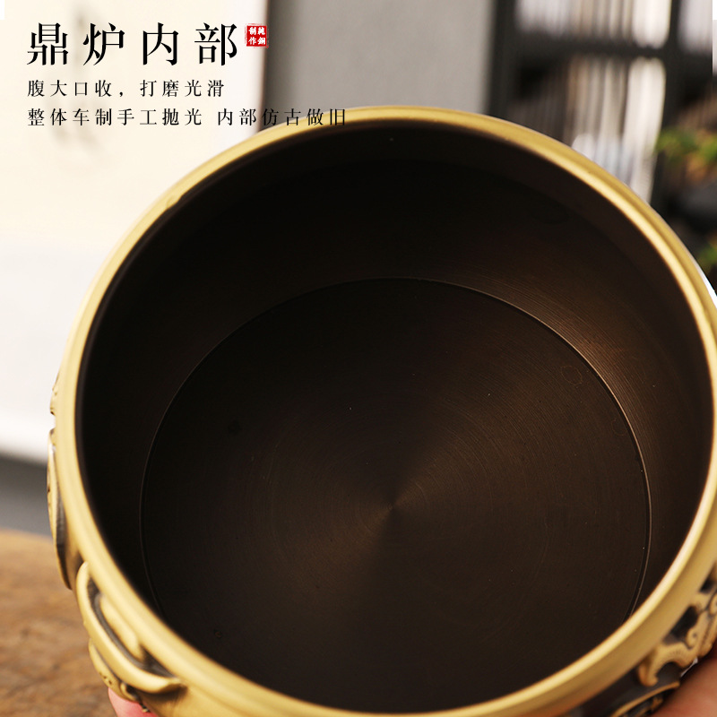 铜聚宝盆摆件中式家用客厅玄关装饰品工艺品大号开业礼品存钱罐详情图2