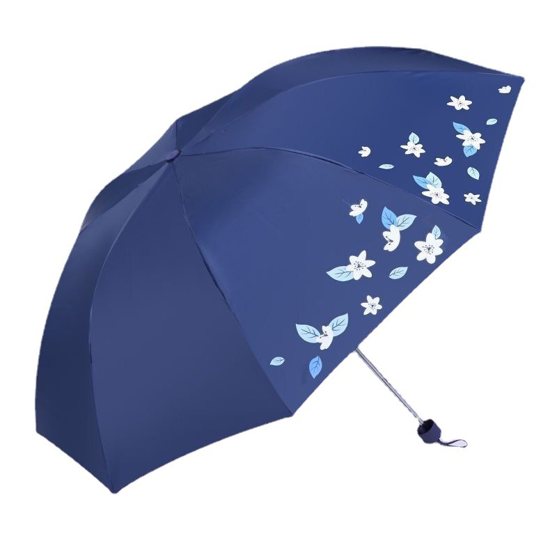 天堂伞防晒防紫外线晴雨伞三折遮阳伞女折叠男女学生两用太阳伞详情图5