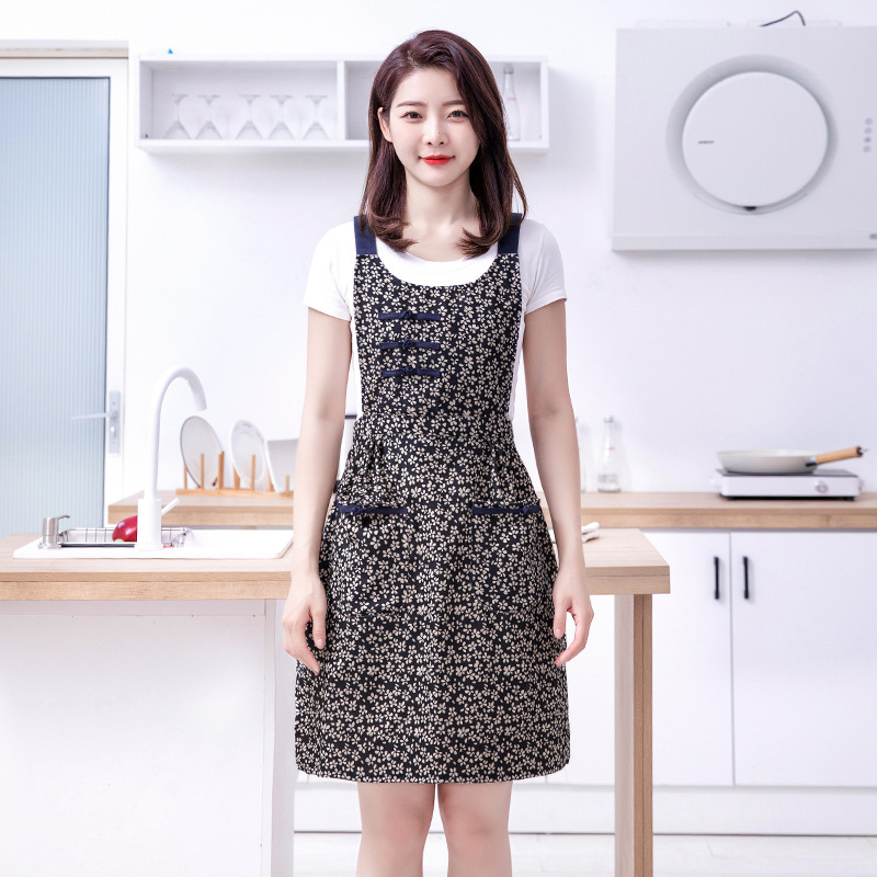 【持嘉】亲肤灯芯绒面料透气耐磨防污碎花搭配复古盘扣详情图3