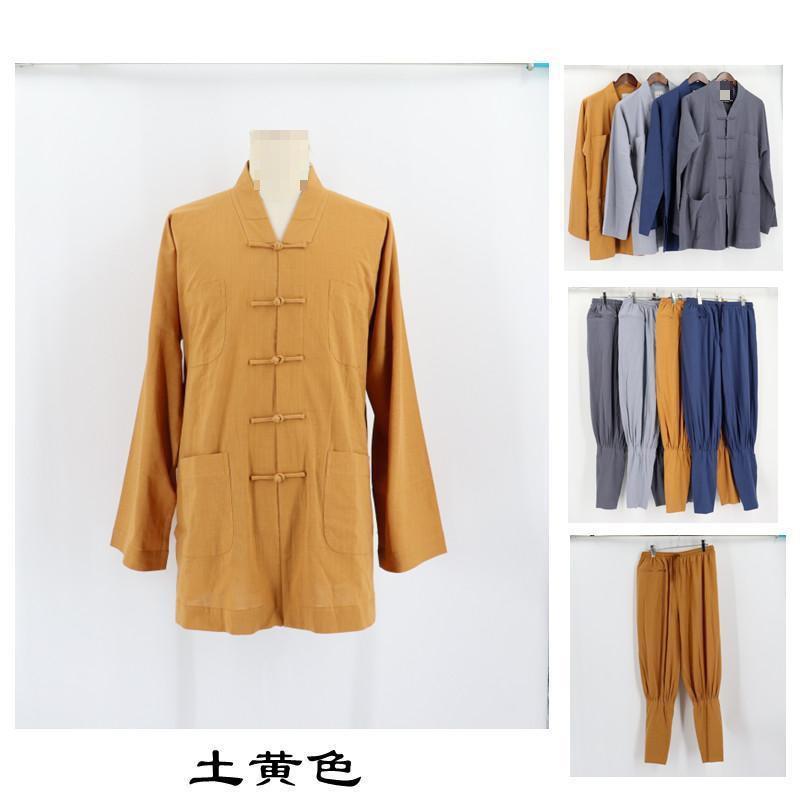 和尚服棉麻僧服短褂和尚衣出家师小褂褂大褂海青佛衣秋冬款僧衣详情图4
