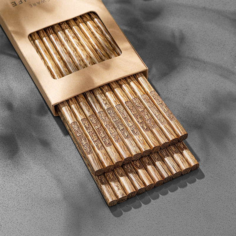 鸡翅木筷子家用高档新款抗菌防霉木质防滑无漆无蜡耐高温木质厂家详情图1