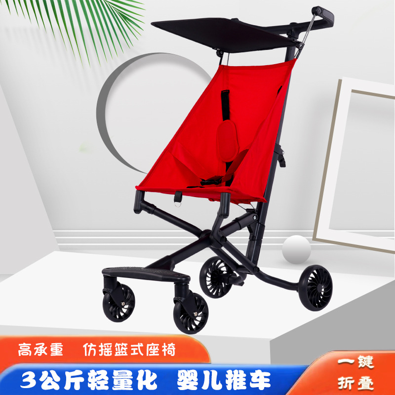 铝合金/高碳钢便携婴儿推车口袋车折叠轻便外出宝伞车儿童车遛娃详情图4