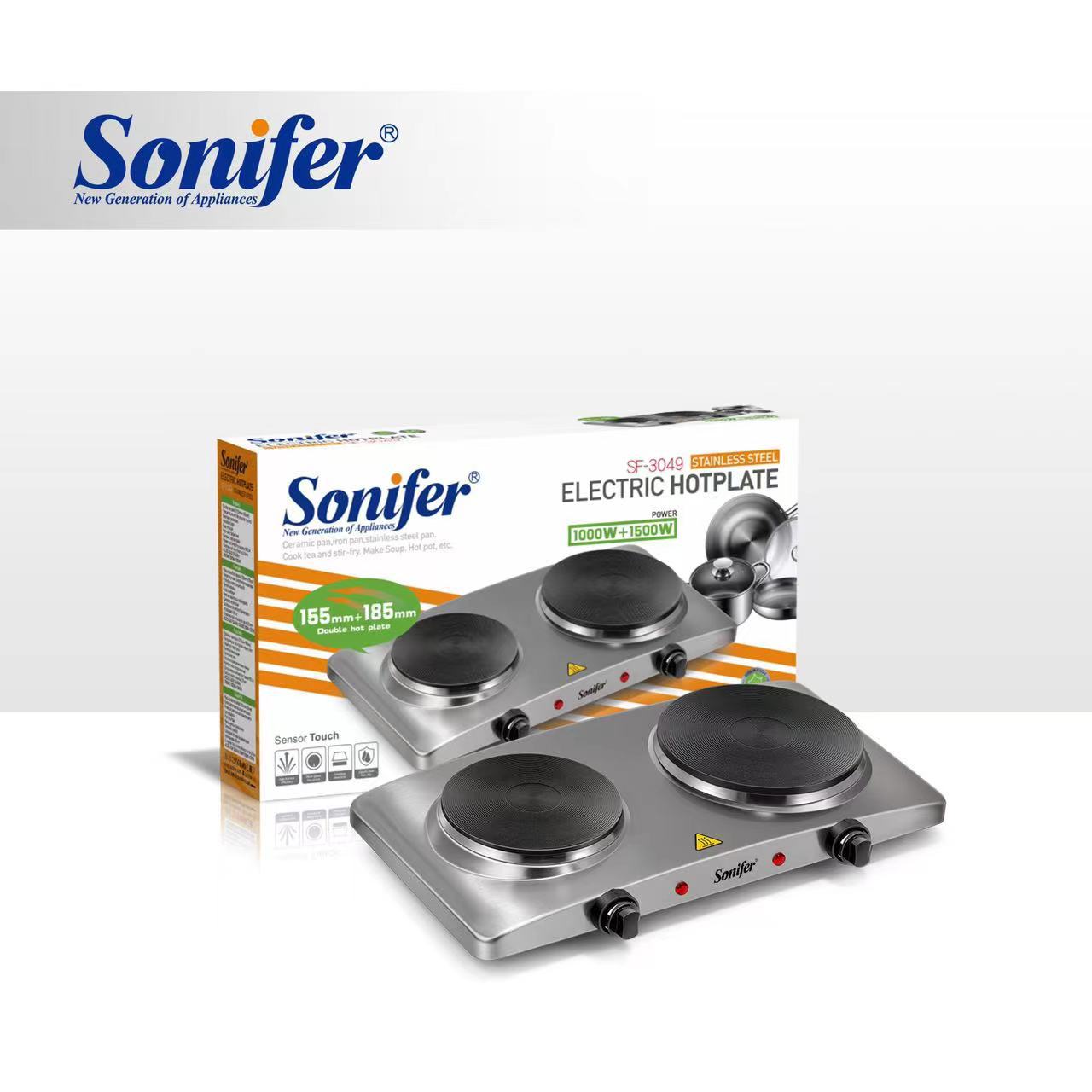 sonifer 跨境欧规双灶电热炉茶炉 electric hotplate sf-3049详情图2