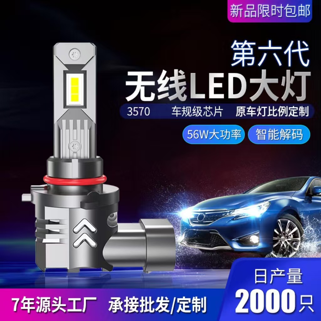 热销超亮聚光h7h1led车灯直插式媲美激光炮一体化汽车led大灯                           详情图1