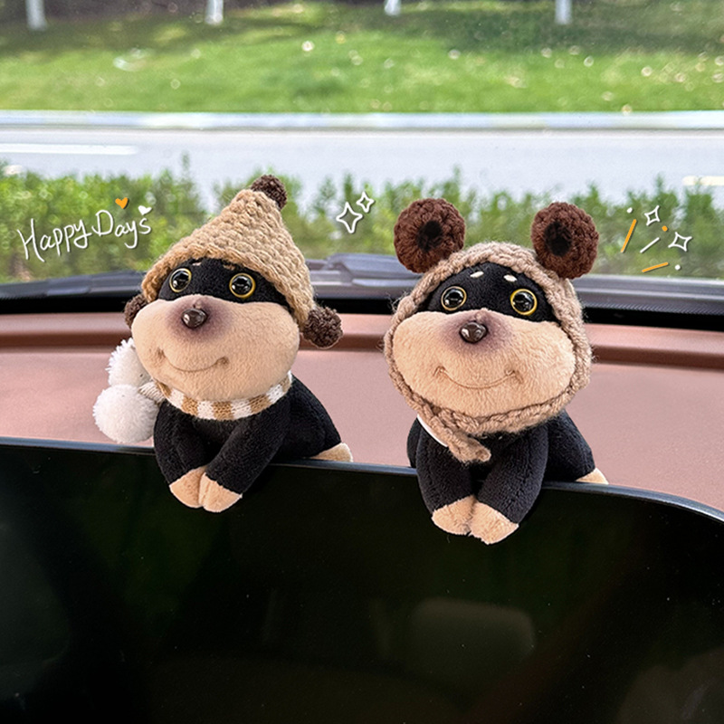新品汽车摆件创意蜜蜂狗中控台屏幕趴趴玩偶可爱公仔车载饰品摆件详情图2