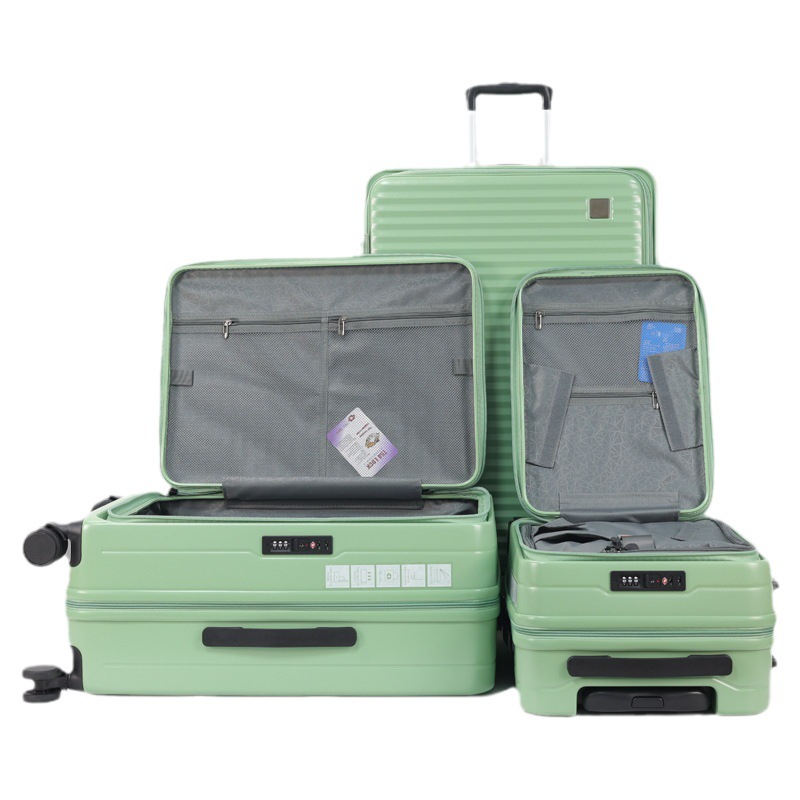 前开盖新款行李箱外贸三件套logo商标旅行箱登机密码学生拉杆箱包详情图5