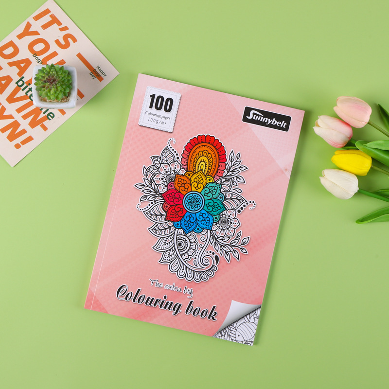 跨境儿童启蒙涂鸦绘画本秘密花园填色本加厚涂色本小学生便携绘本详情图4