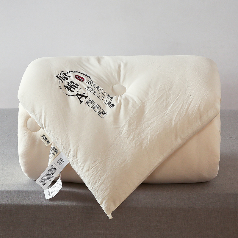 a类原棉大豆纤维四季被子纯色水洗棉夏被空调被春秋冬被礼品被详情图1