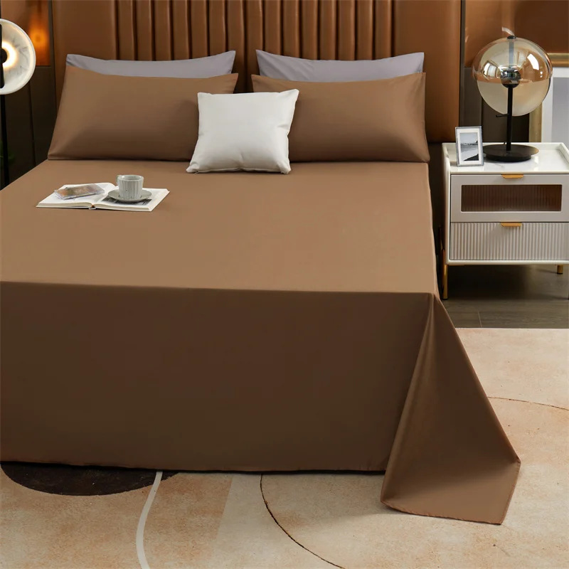 简约纯色芦荟棉床单单件家用亲肤床单学生宿舍单双人床单枕套批发详情图3