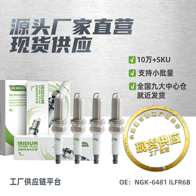 现货小批量适用07-11款神行者2 3.2l铱金火花塞 ngk-6481 ilfr6b详情图1