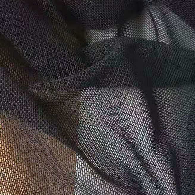 现货273色针织四面弹网布 复合网布服装里料绣花底布 涤氨砖块网详情图4