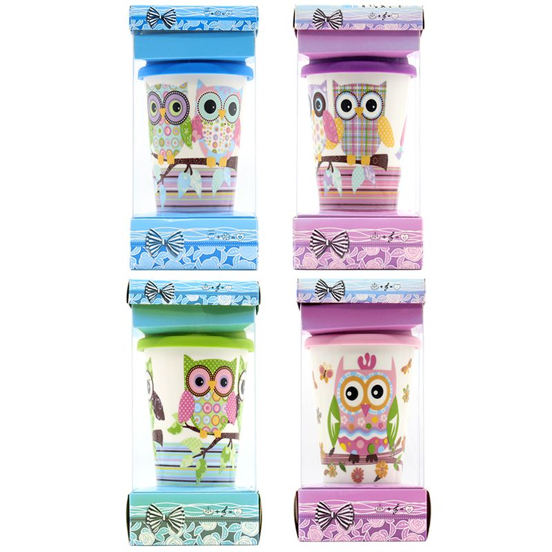 猫头鹰马克杯陶瓷水杯带盖马克杯大容量家用水杯节日小礼物工艺礼品详情图3