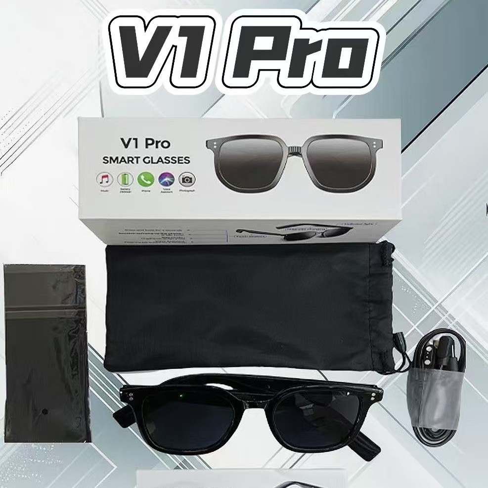 跨境爆款v1pro智能蓝牙眼镜听歌打电话语音助手拍照防蓝光紫外智能vr眼镜蓝牙导航高科技详情图3