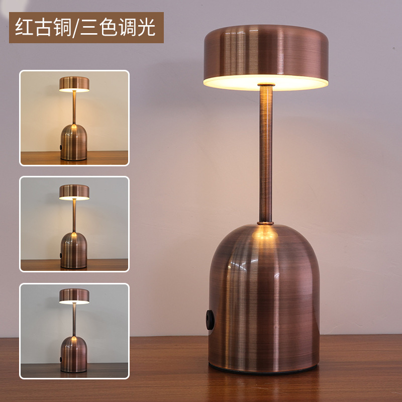 跨境灯遥控氛围小夜灯阅读led充电护眼台灯usb金属台灯酒吧桌面 详情图4