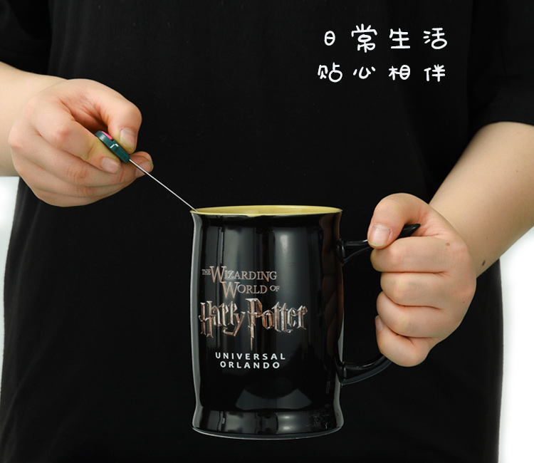 魔法地图黑杯 地图图案马克杯 创意礼物地图陶瓷杯咖啡杯创意杯日用百货详情图11