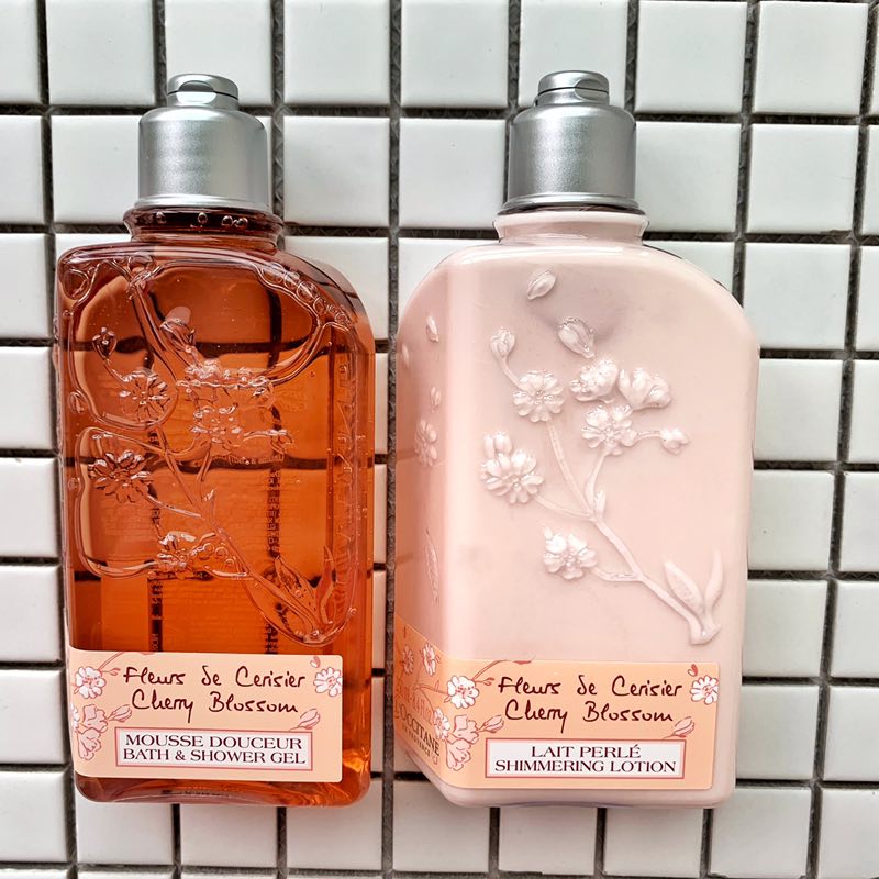 法国欧舒丹白樱花沐浴露身体乳套装全身清洁补水保湿滋润男女香体留香详情图3