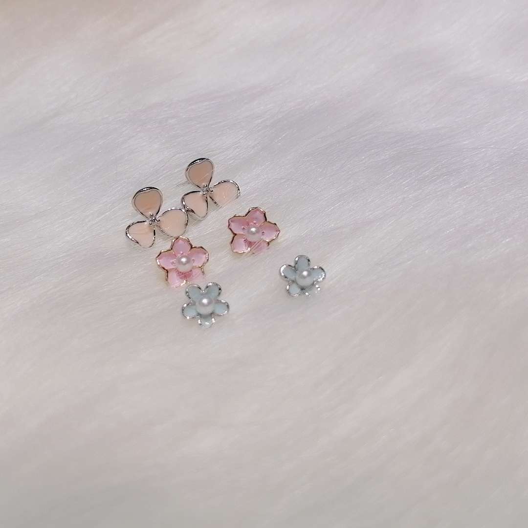 竹峰饰品桃花耳钉简约百搭款     详情图4