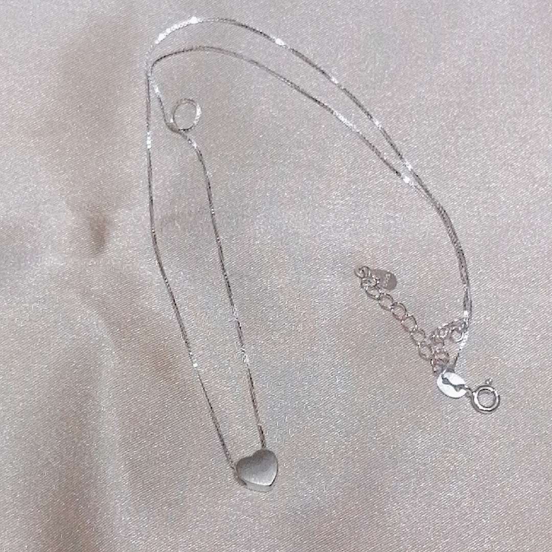 竹峰饰品纯银项链小小爱心锁骨链   详情图2