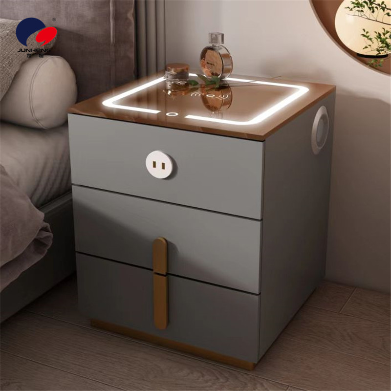 智能床头柜现代简约卧室多功能无线充电蓝牙音响小户型床头柜详情图1