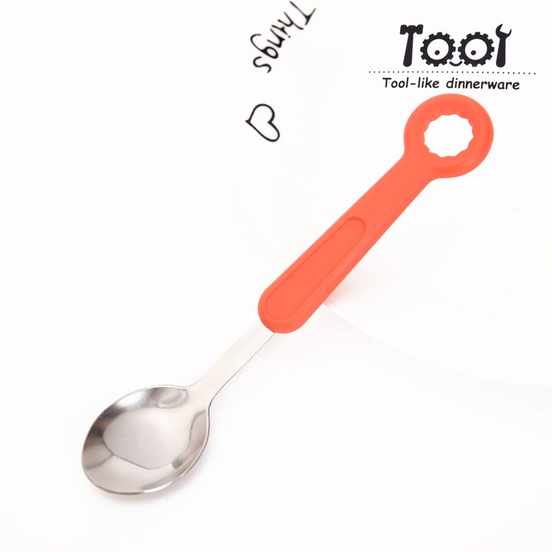 工具刀叉勺三件套 扳手螺丝刀造型餐具 创意工具造型餐具详情图4