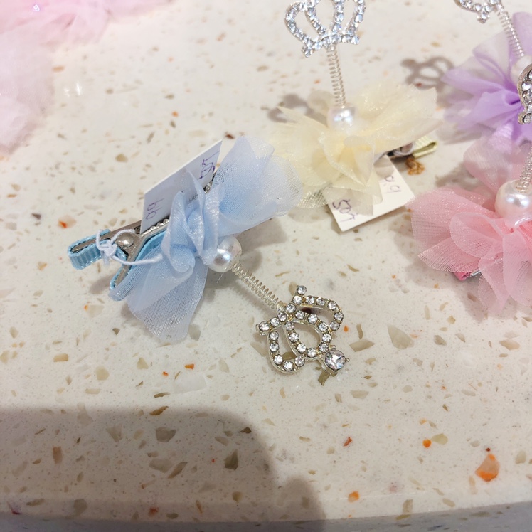 摩登女孩 少女儿童宝宝可爱皇冠压夹 混色批发不包邮50个起批详情图2