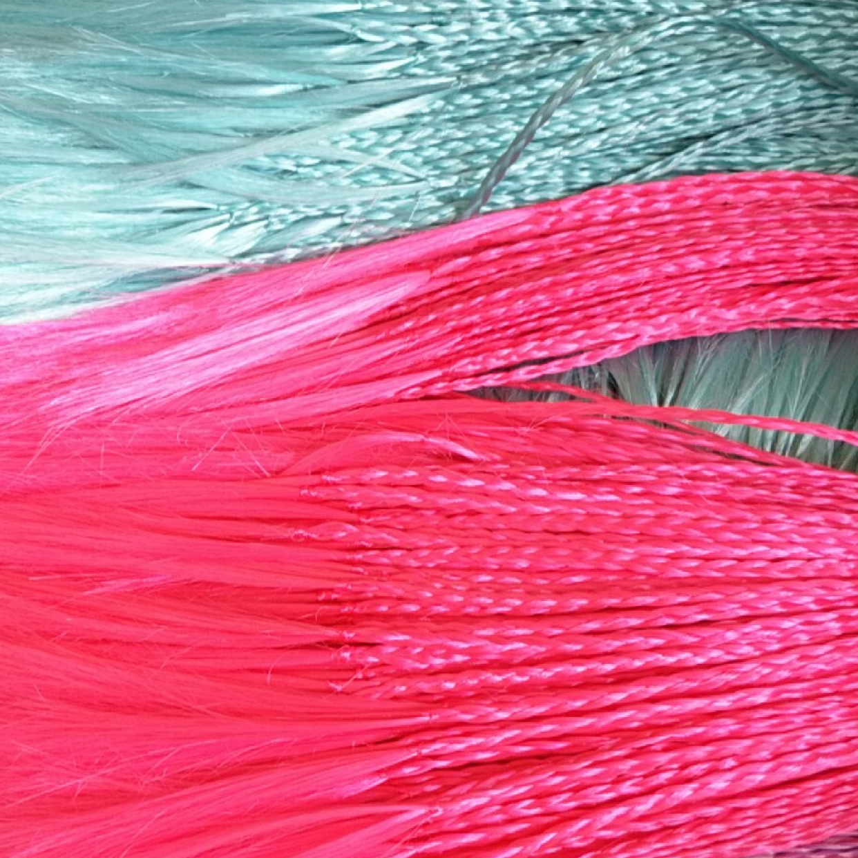 阻燃料1g小辫子 玩具娃娃辅料 化纤丝假发辫 定做批发详情图1