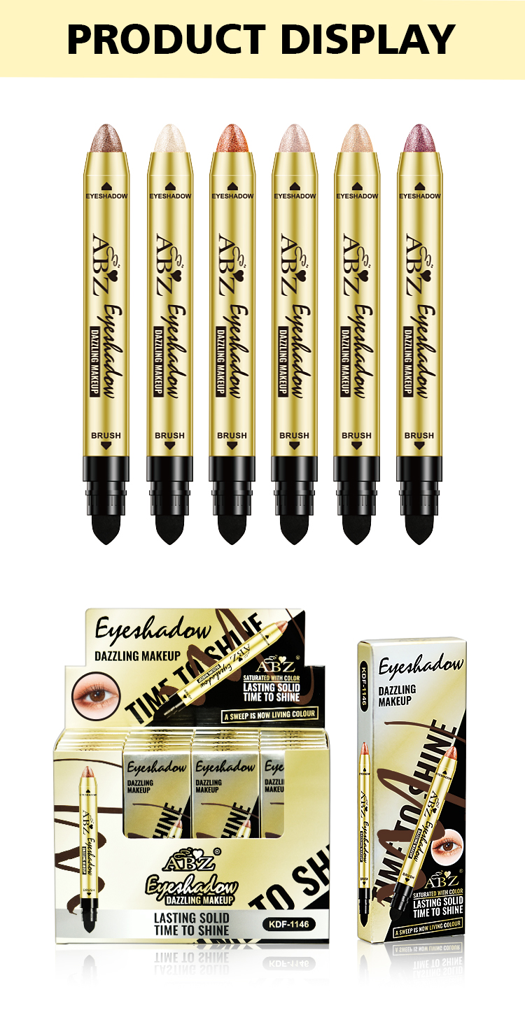 厂家直销abz多色双头眼影棒携带方便 一笔勾勒立体眼妆详情6