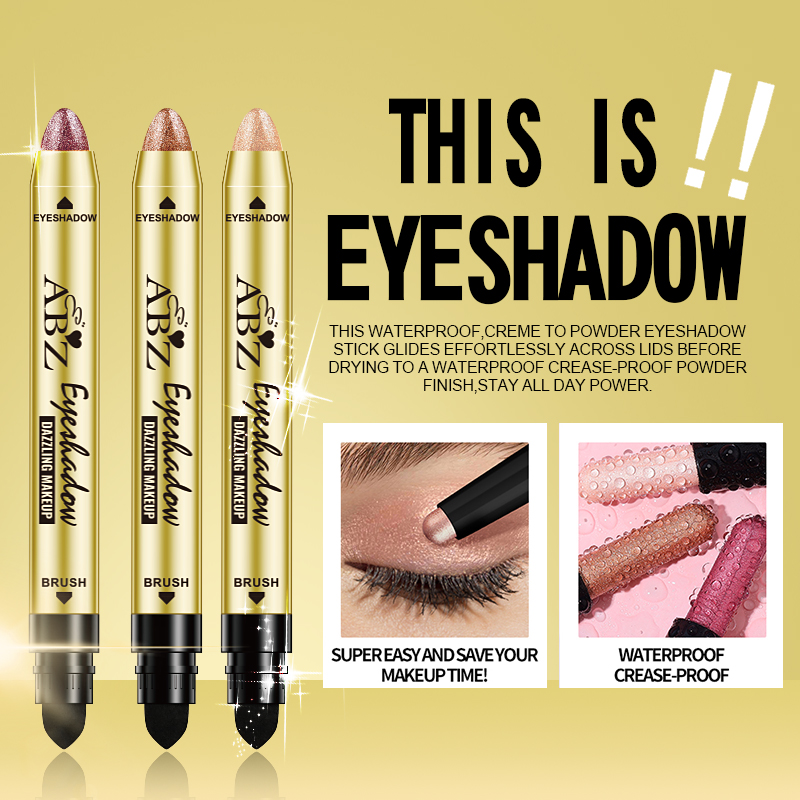 厂家直销abz多色双头眼影棒携带方便 一笔勾勒立体眼妆详情图2