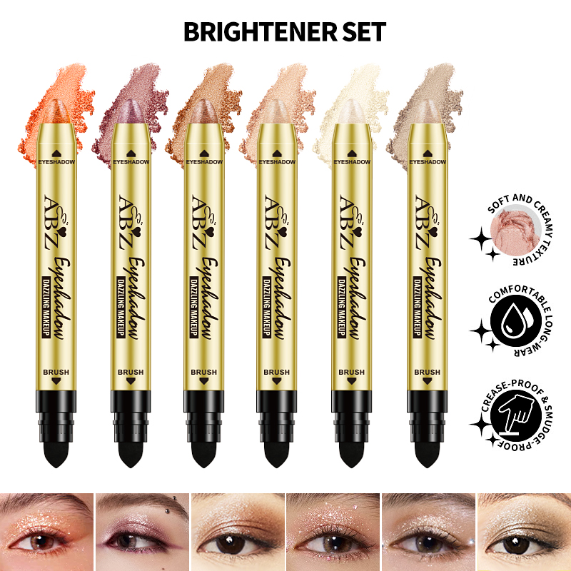 厂家直销abz多色双头眼影棒携带方便 一笔勾勒立体眼妆详情图1