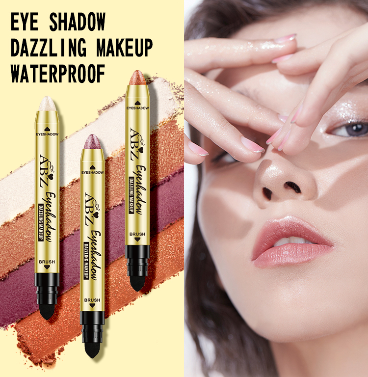 厂家直销abz多色双头眼影棒携带方便 一笔勾勒立体眼妆详情1