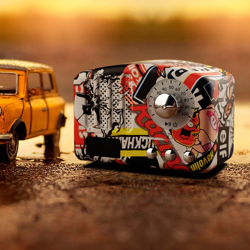 新款蓝牙音响无线收音机复古迷你促销电子礼品家居便捷插卡小音箱  量大价格请咨询客服详情图1