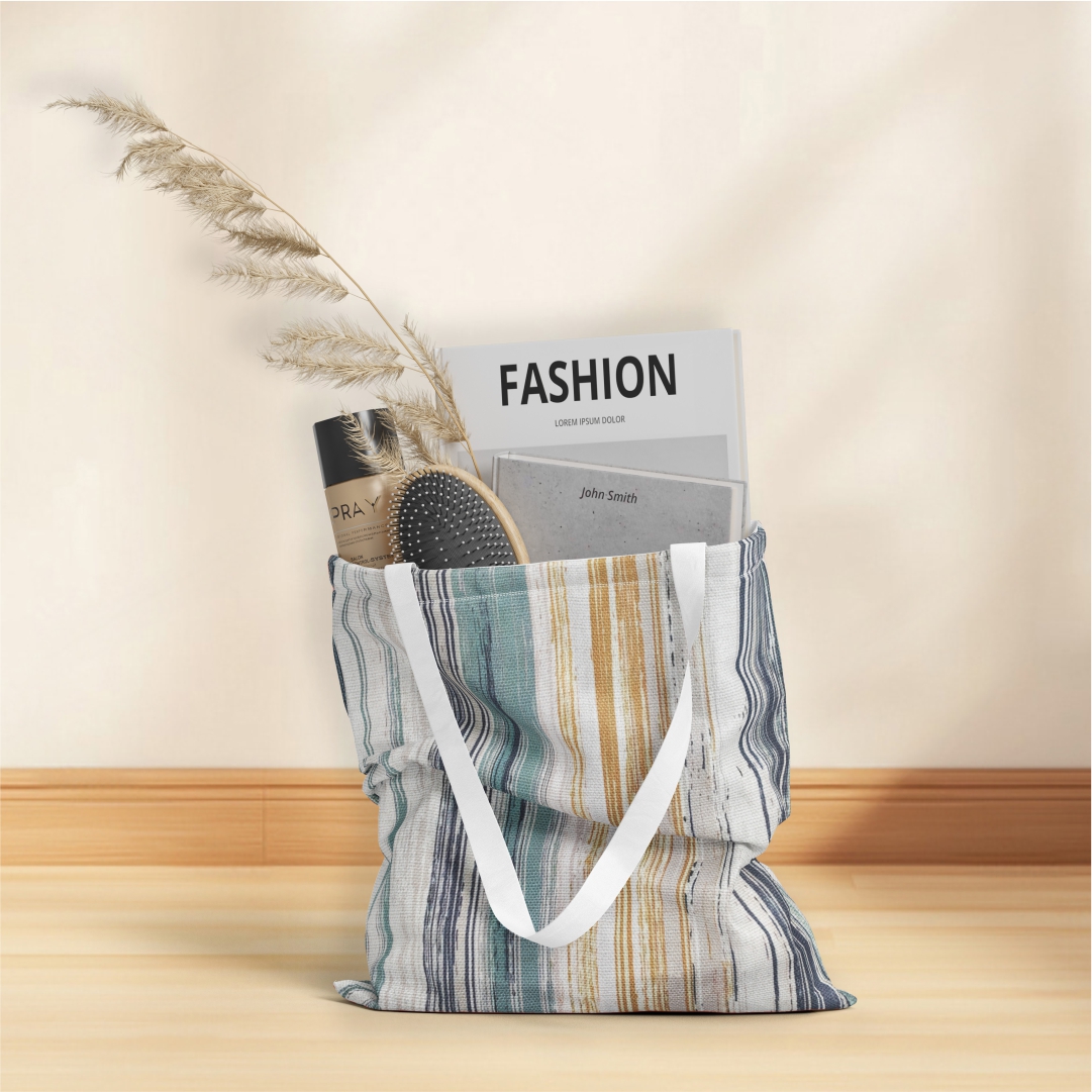 棉麻手提袋散步购物环保袋数码印花环保印刷详情图1