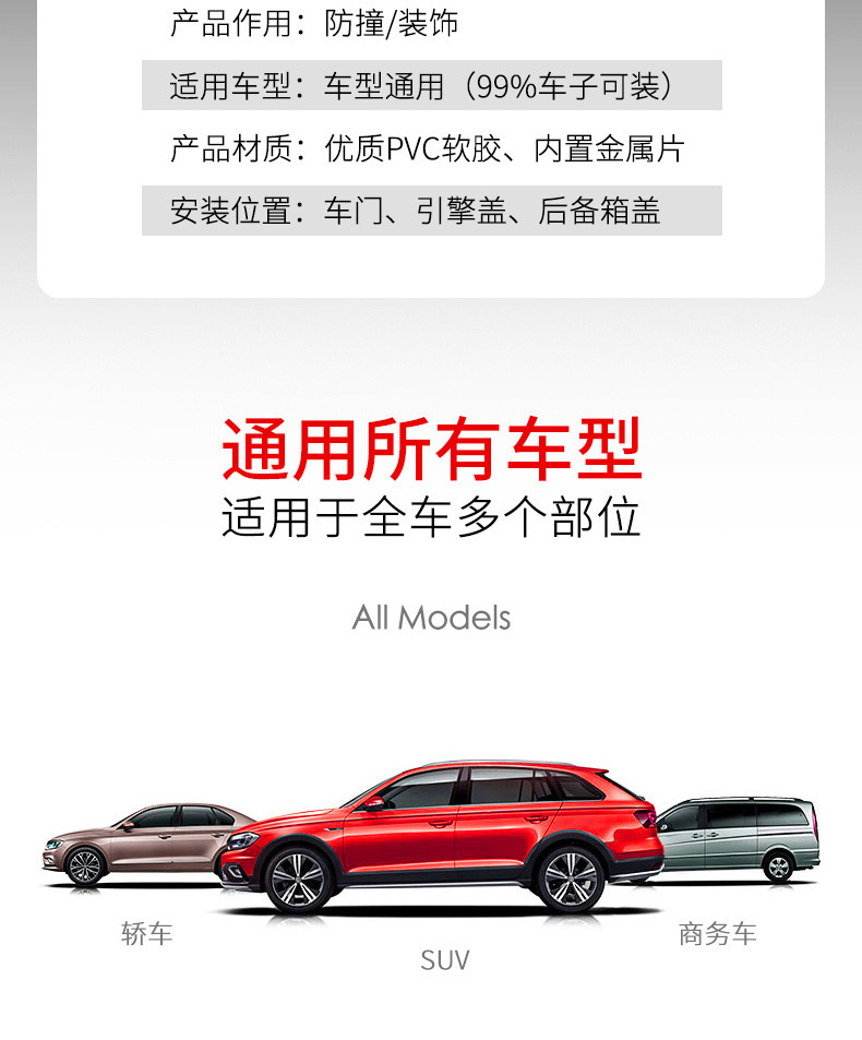 门防撞条pvcu型装饰胶条骨架包边条密封条汽车防撞条装饰条详情6