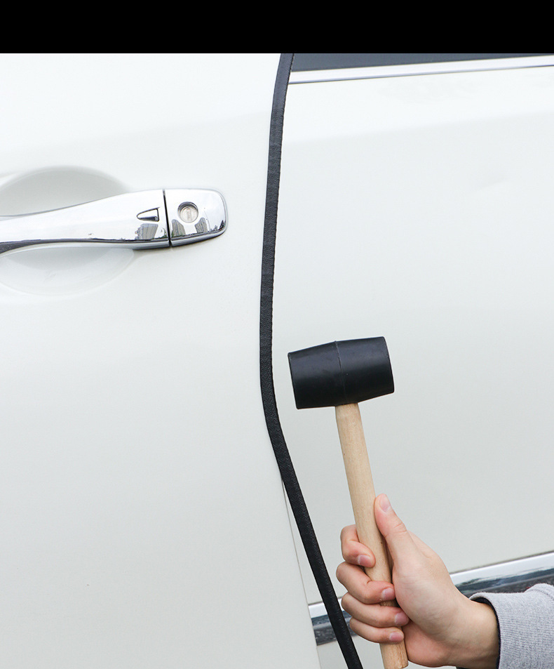 门防撞条pvcu型装饰胶条骨架包边条密封条汽车防撞条装饰条详情5