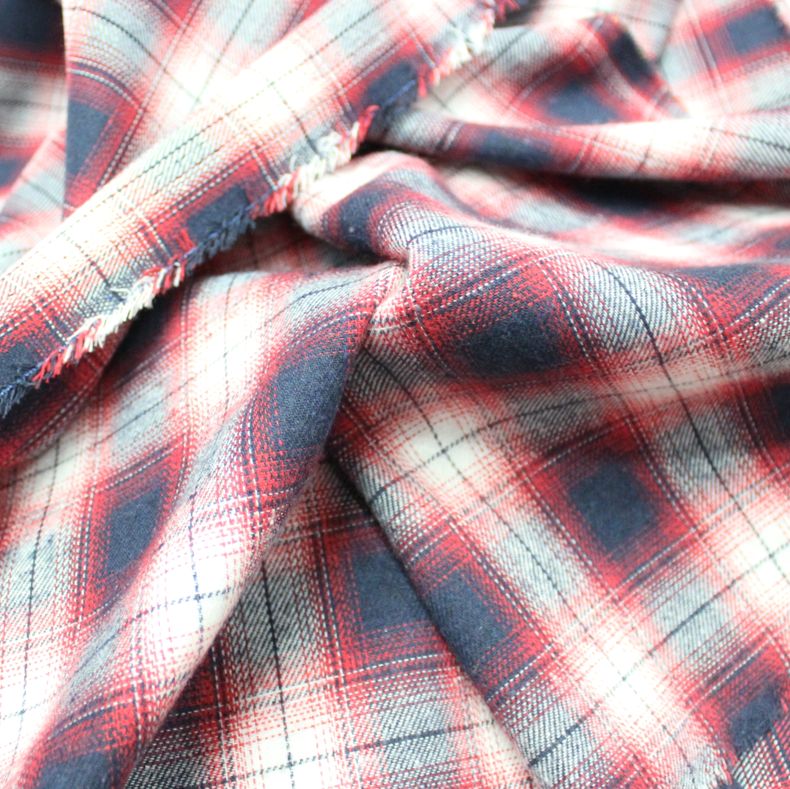 厂家直销风服装格子布料磨毛斜纹涤棉衬衫面料cos动漫diy布详情4