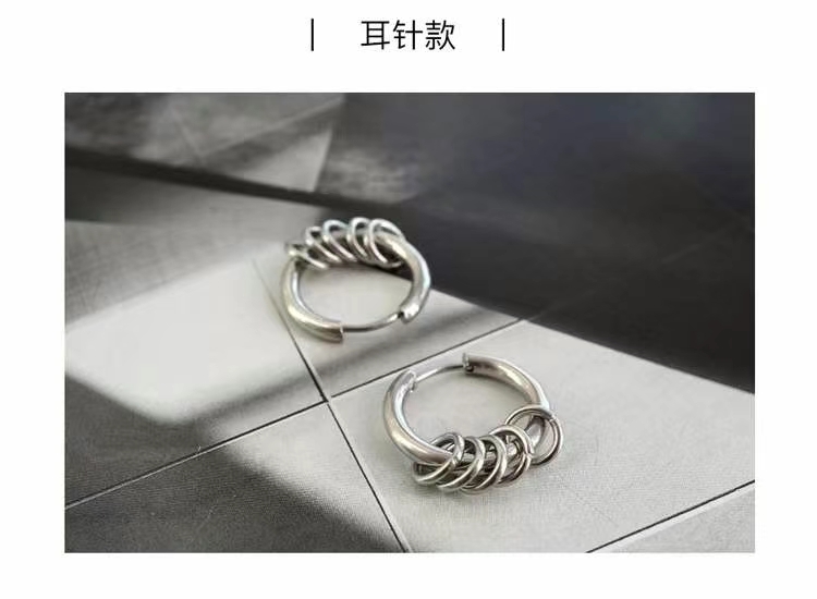 竹峰饰品简约百搭耳环钛钢材质厂家直销现货批发详情图2