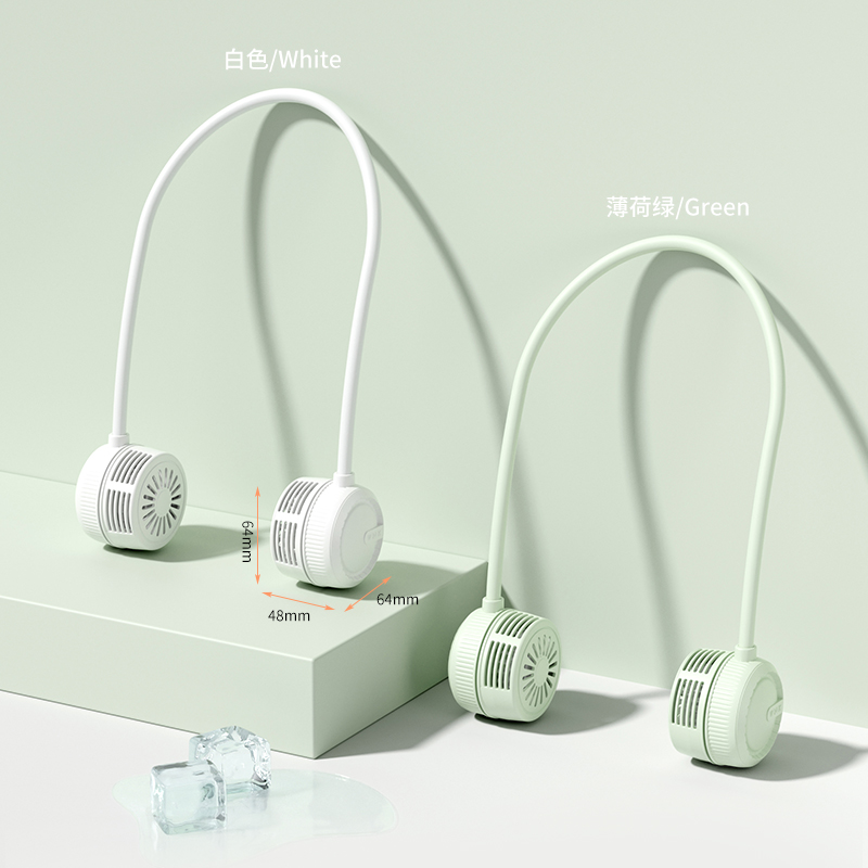 国潮风口袋挂脖风扇 无叶小风扇 手持便携随充电学生迷你电风扇详情图1