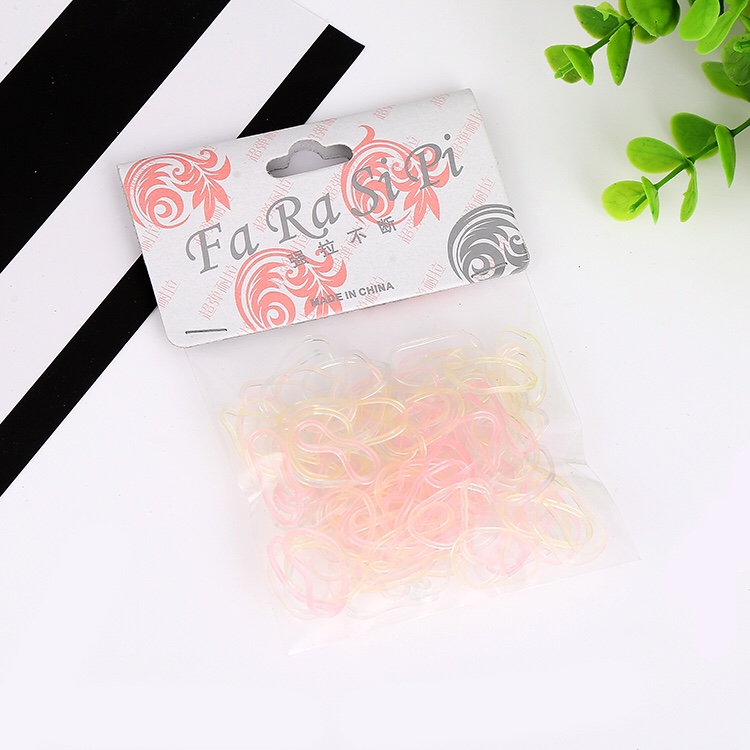 一次性皮筋盘发黑色糖果色儿童头发绳打底女童头饰橡皮圈中大桶批发详情图4