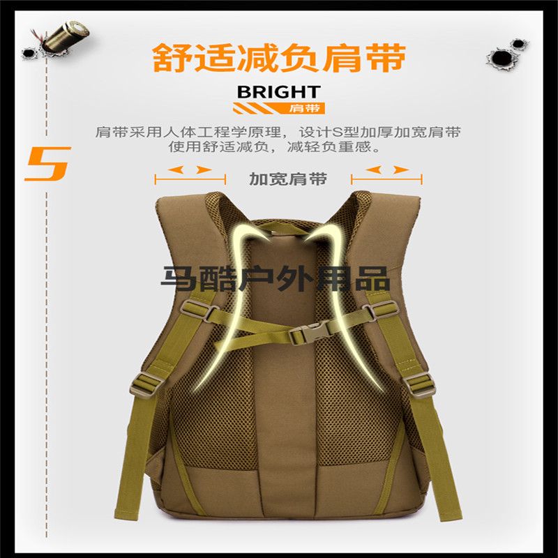 【ce rohs证书】户外运动战术骑行登山背包usb军事迷彩双肩包详情图10