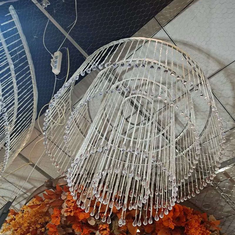 圆形吊顶水晶大吊灯10圈婚庆道具热销婚礼必备大礼堂详情图1