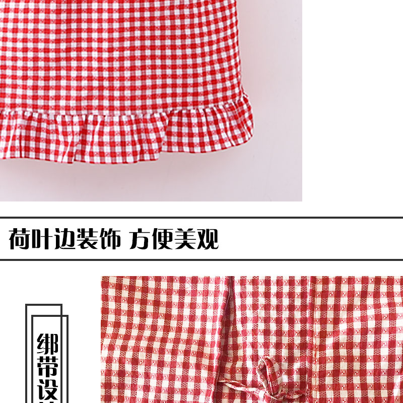 韩版背带式围裙厨房家用可爱双肩围腰柔软耐磨洋气上班防污工作服详情7