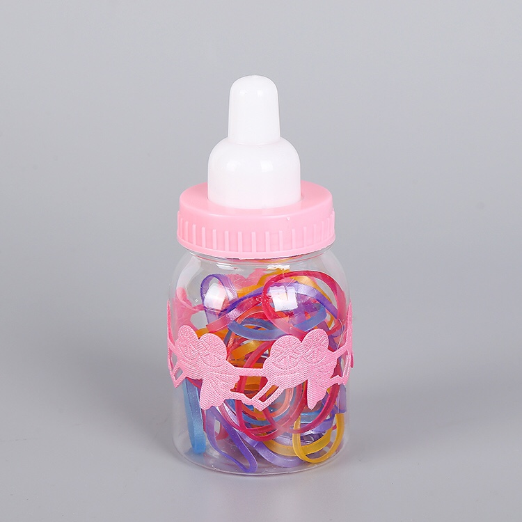 一次性皮筋盘发黑色糖果色儿童扎头发绳打底女童头饰橡皮圈中大桶发详情图1