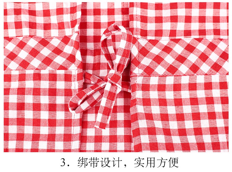 翻领围裙女家用裙子式厨房做饭可爱日系纯棉布韩版时尚坎肩工作服详情7