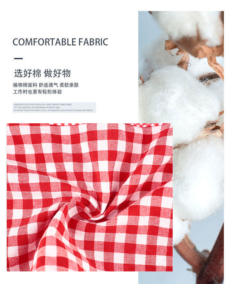 翻领围裙女家用裙子式厨房做饭可爱日系纯棉布韩版时尚坎肩工作服详情2