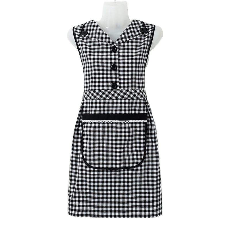 翻领围裙女家用裙子式厨房做饭可爱日系纯棉布韩版时尚坎肩工作服详情图4