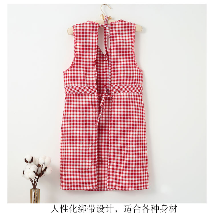翻领围裙女家用裙子式厨房做饭可爱日系纯棉布韩版时尚坎肩工作服详情4