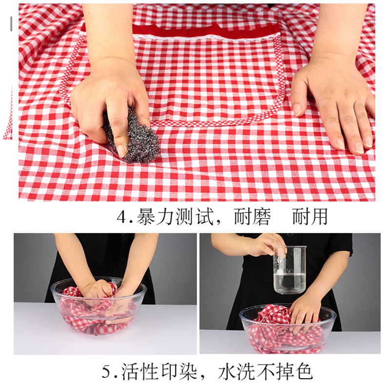 翻领围裙女家用裙子式厨房做饭可爱日系纯棉布韩版时尚坎肩工作服详情图3