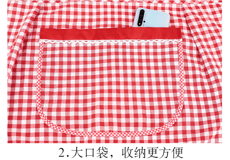 翻领围裙女家用裙子式厨房做饭可爱日系纯棉布韩版时尚坎肩工作服详情6
