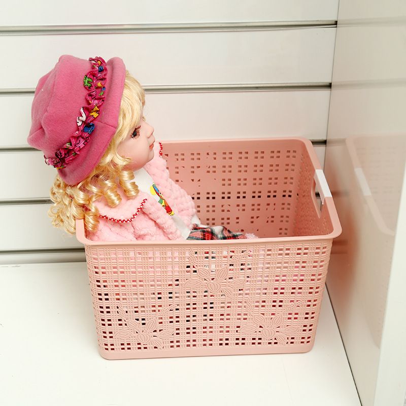 大号镂空玩具收纳篮学校整理置物篮家居换洗衣服收纳筐厂家批发详情图3